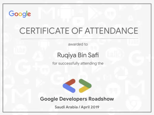 Google Developers Roadshow, Google