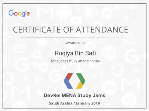 DevRel MENA Study Jams, Google