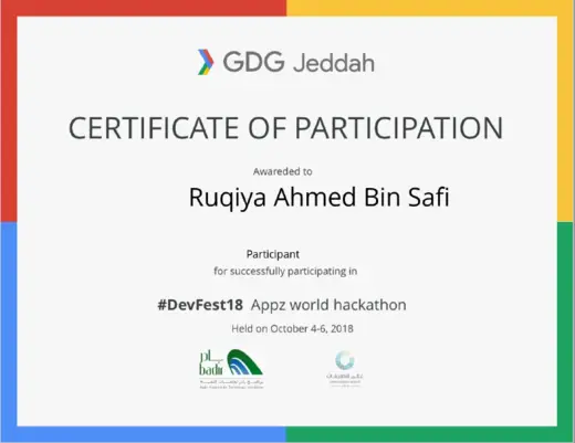 Apps world's Hackathon, GDG Jeddah · Badir · Application World